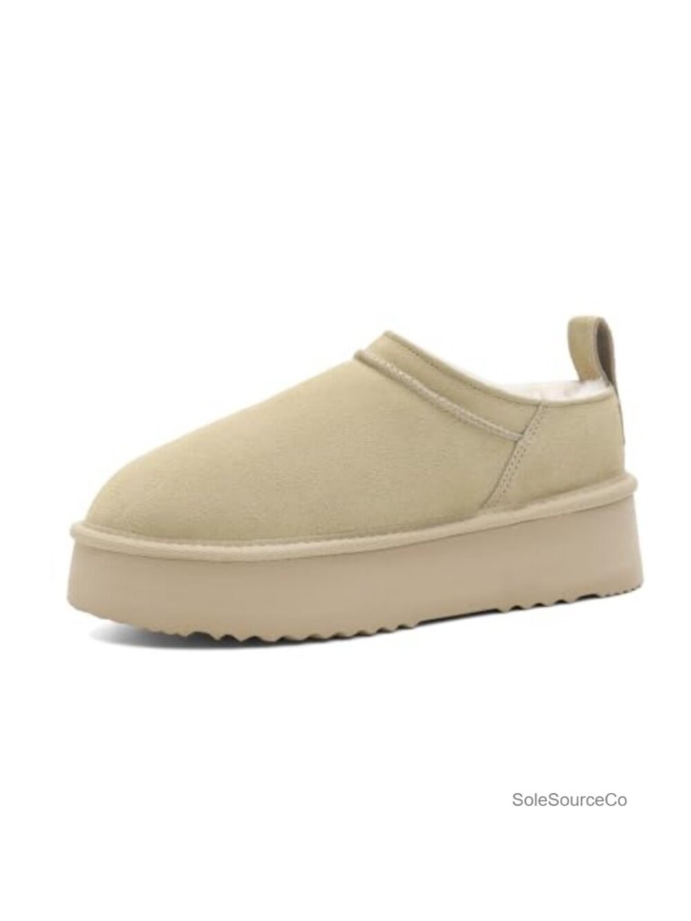 Genuine Suede Women's Slippers Slip-On Cozy Platform Snow Boots
